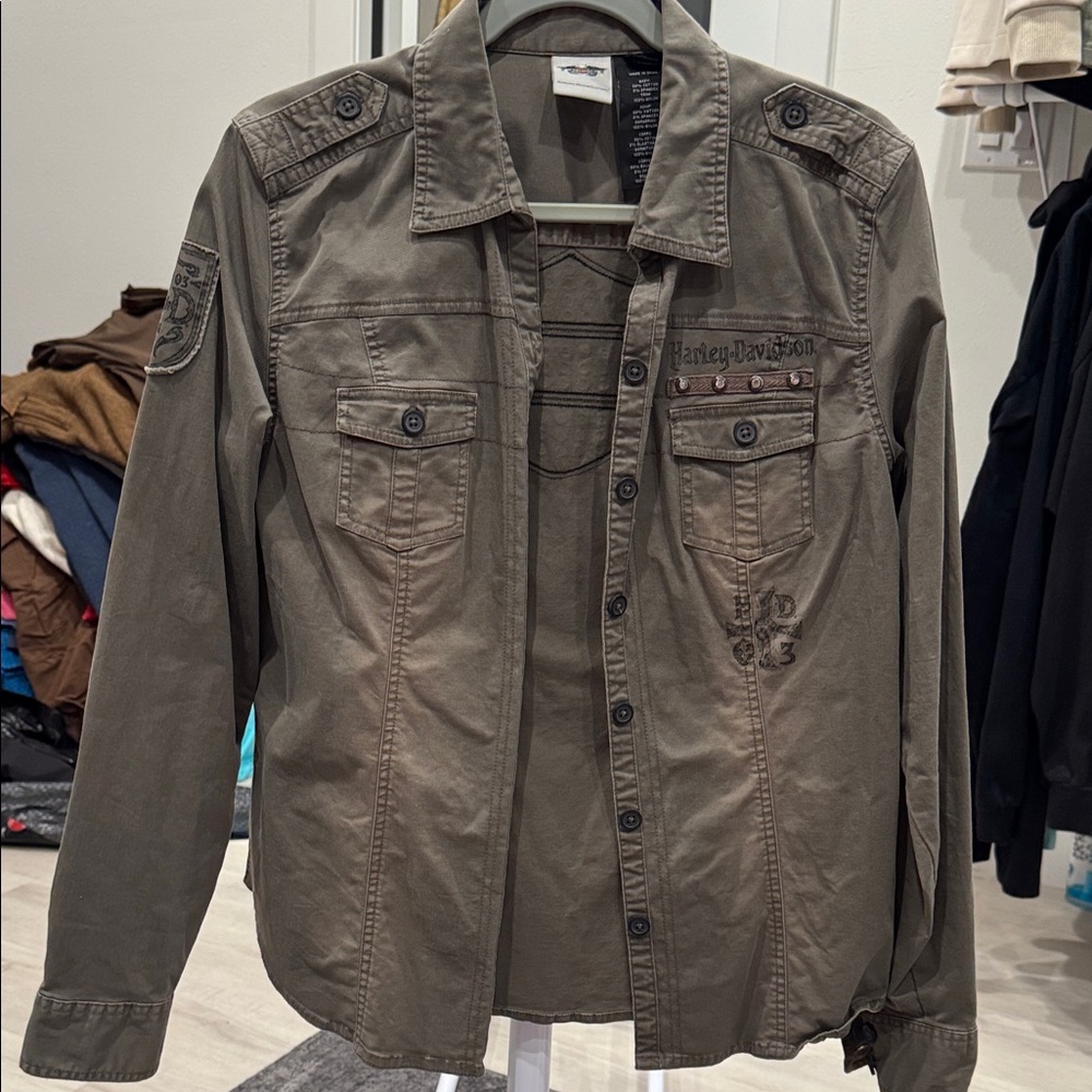 Harley-Davidson Women’s Army green Shirt Jacket